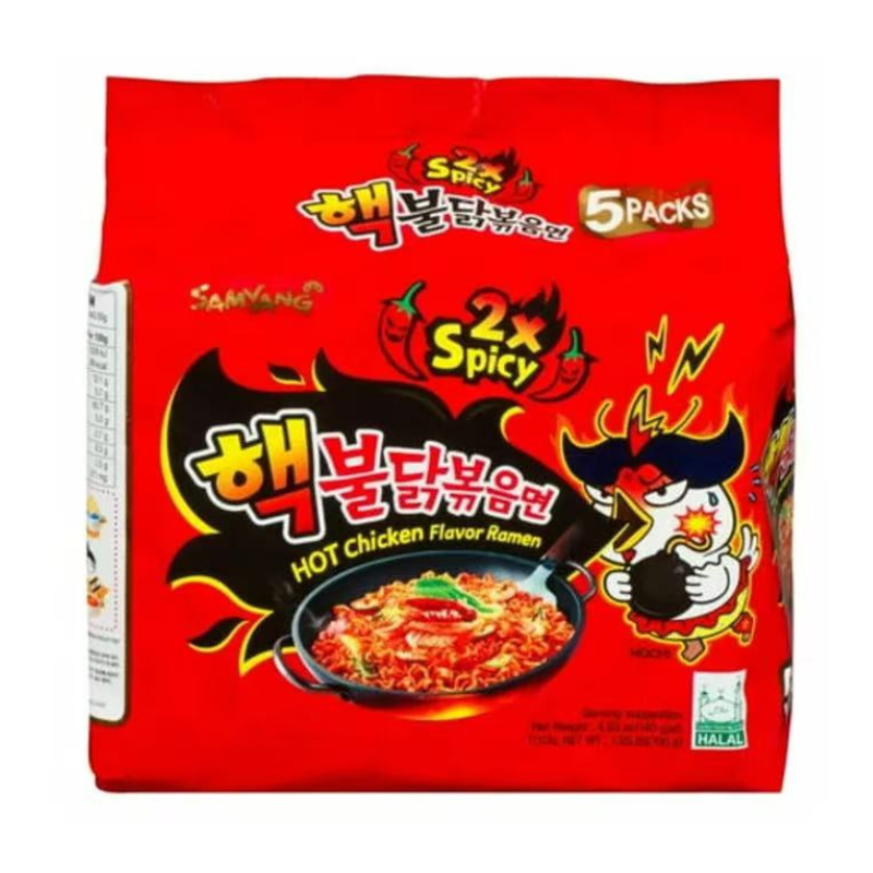 Samyang · 2X Spicy Chicken Stir-fried Noodles (140gx5)
