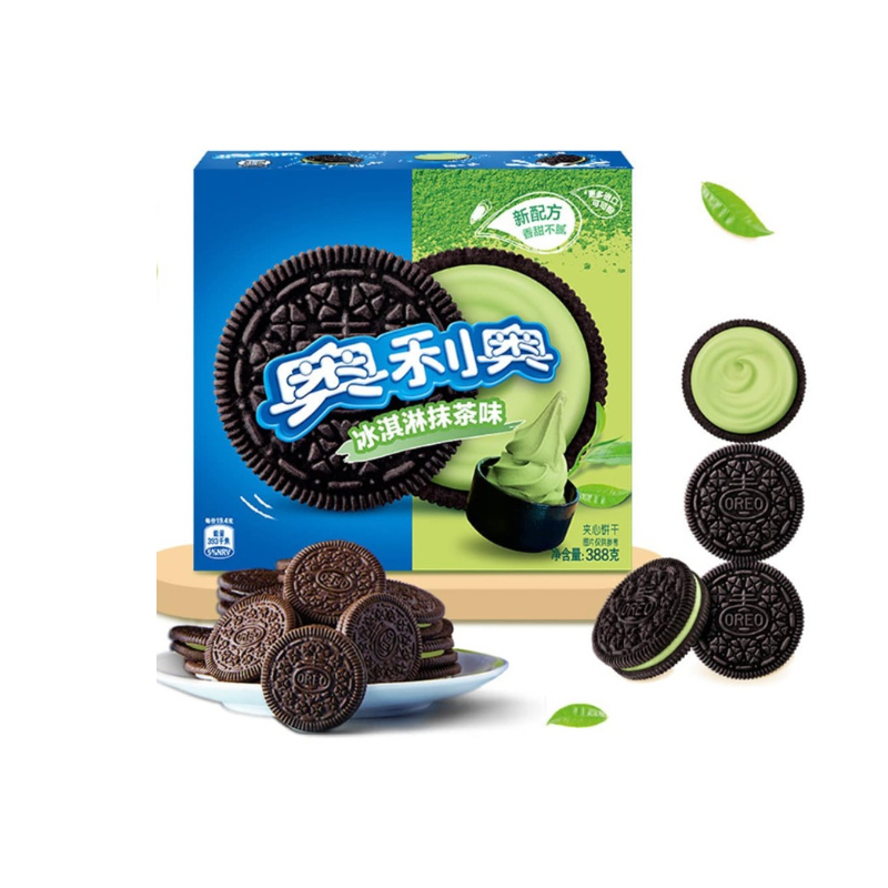 Oreo Biscuits Ice Cream Matcha Flavor (388g)