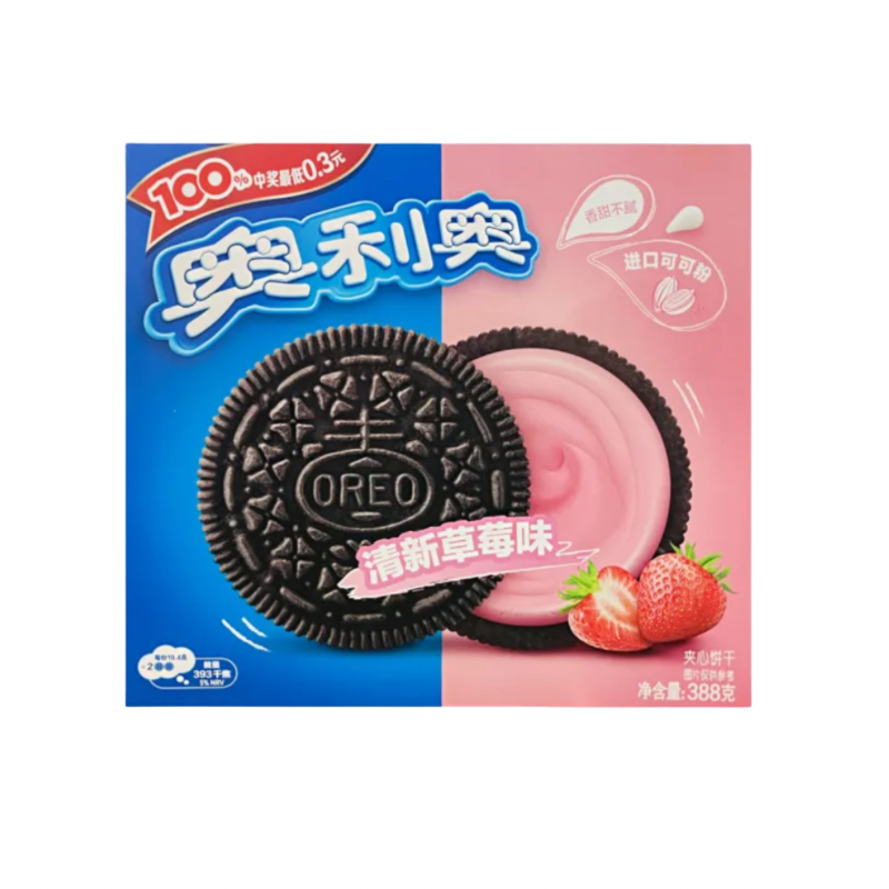 Oreo Sandwich Biscuits Strawberry Flavour (388g)