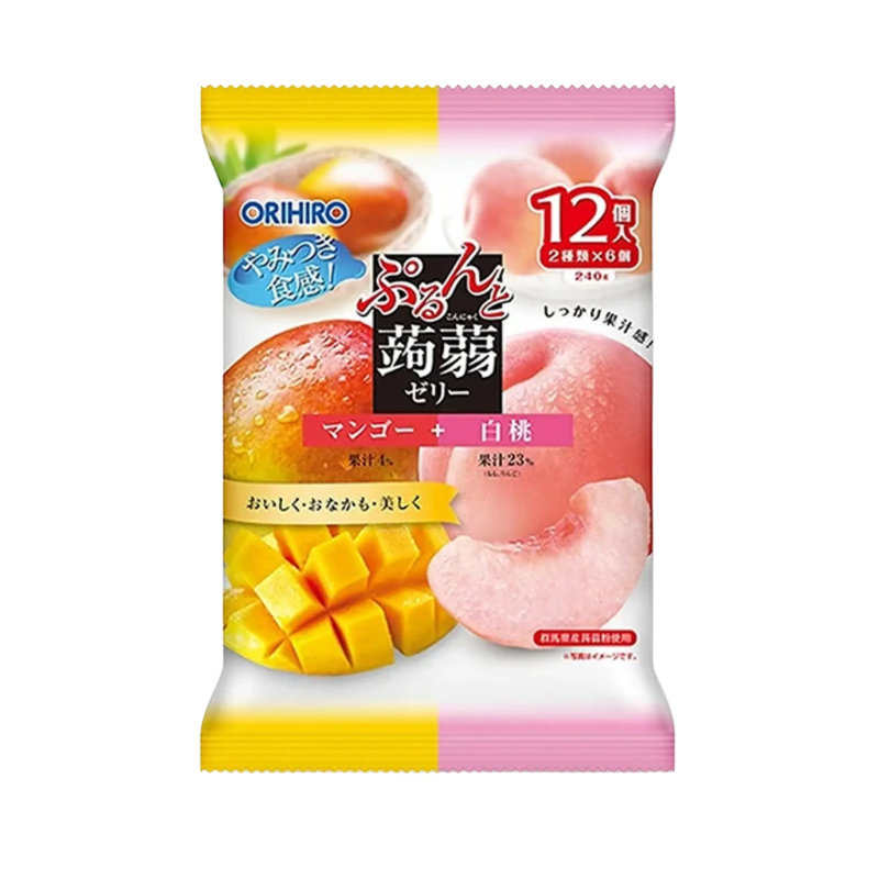 ORIHIRO Konjac Jelly Mango & White Peach Flavour (240g)