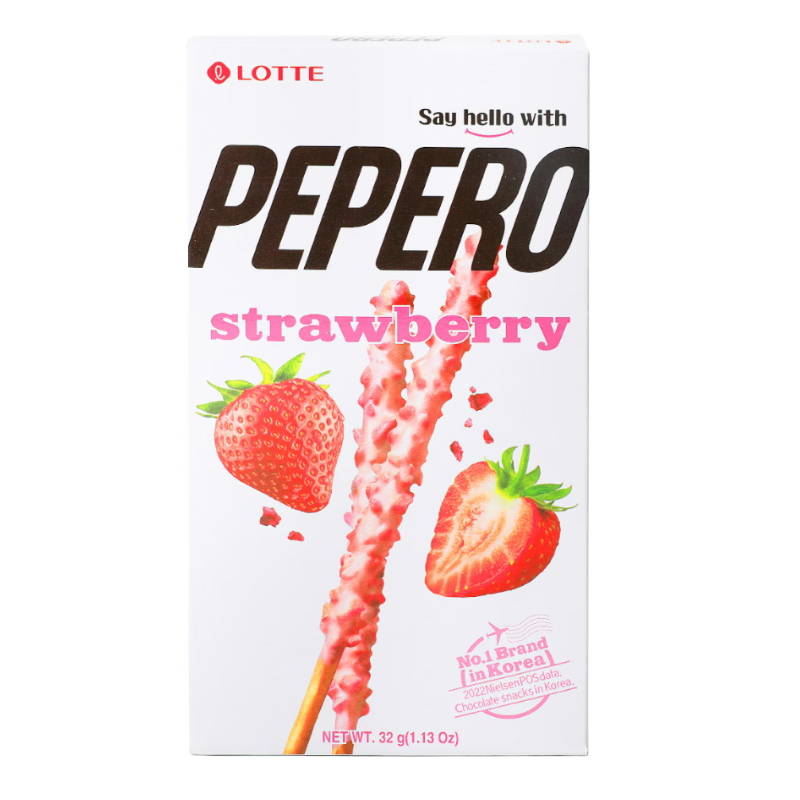 LOTTE Strawberry Chocolate Covered Biscuit Stick (32g)