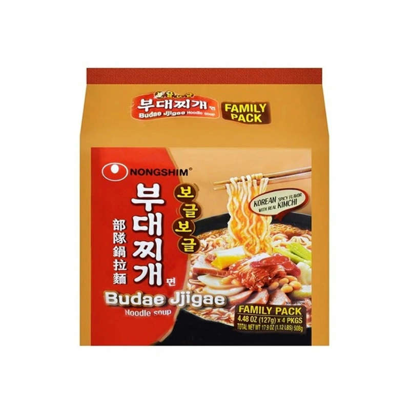 Nongshim · Budae jjigae Noodle Soup Spicy Ramen (4*127g)