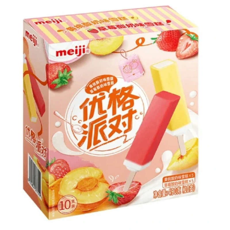 MeiJi · Yogurt Party Peach & Strawberry Ice Cream  (10*49g)