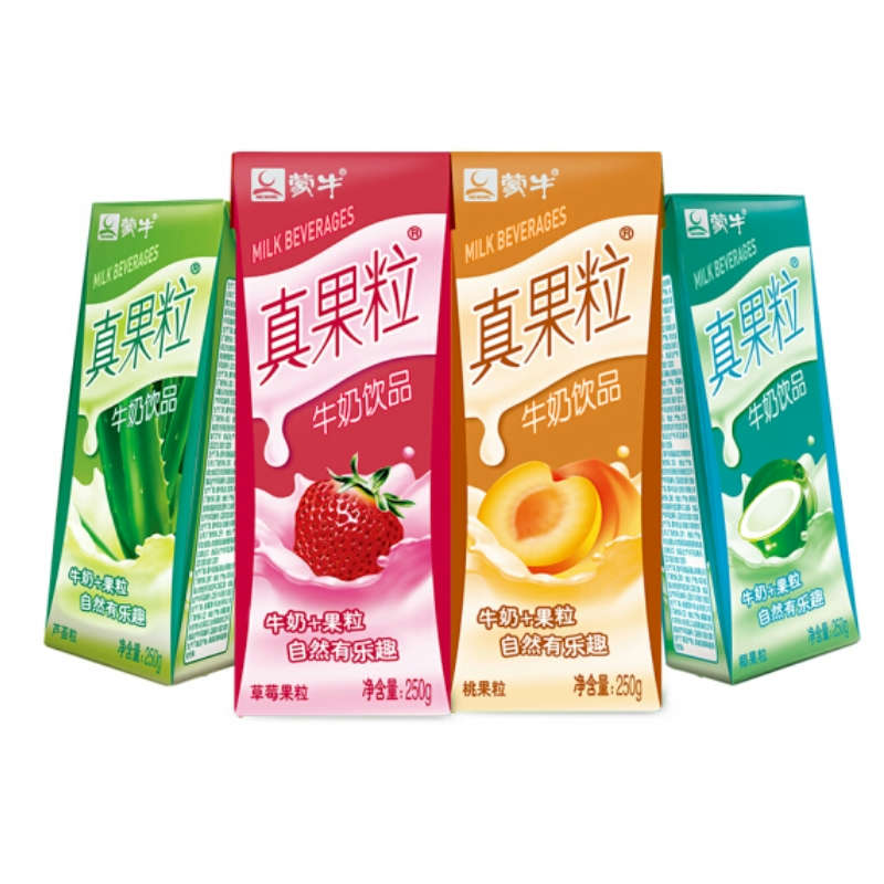 Monmilk · Real Fruit Granules Milk Drink Series