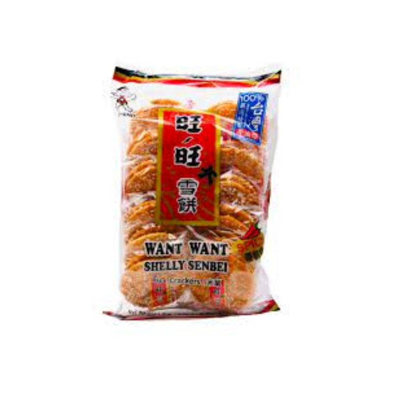 Want Want · Spicy Flavor Shelly Senbei Rice Crackers (150g)