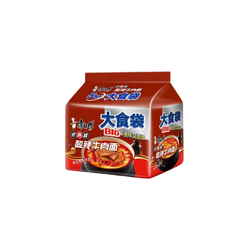 Master Kong · Big Eat Bag Hot & Sour Beef Instant Noodles (5*161g)