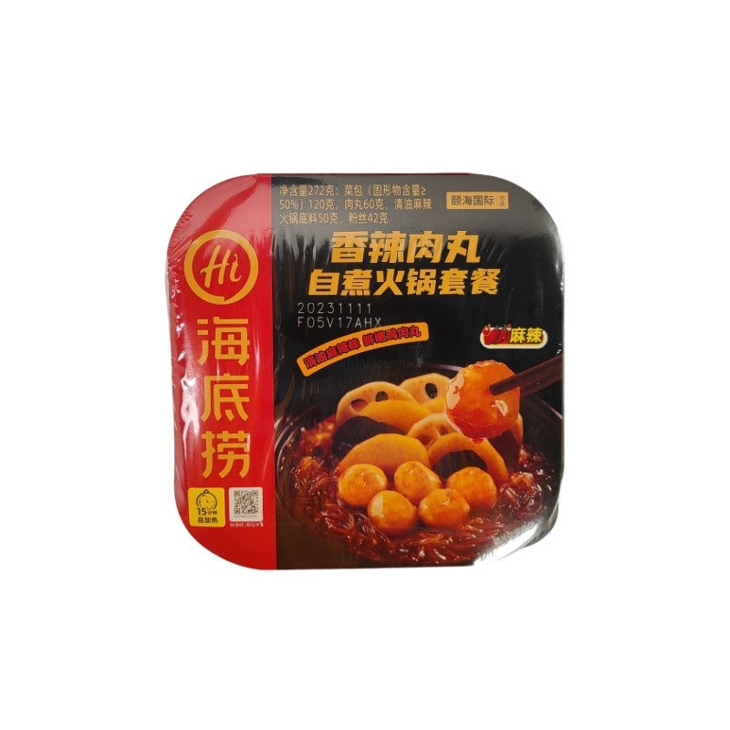 HaiDiLao · Spicy Meat Ball Self-Heating Hot Pot (272g)