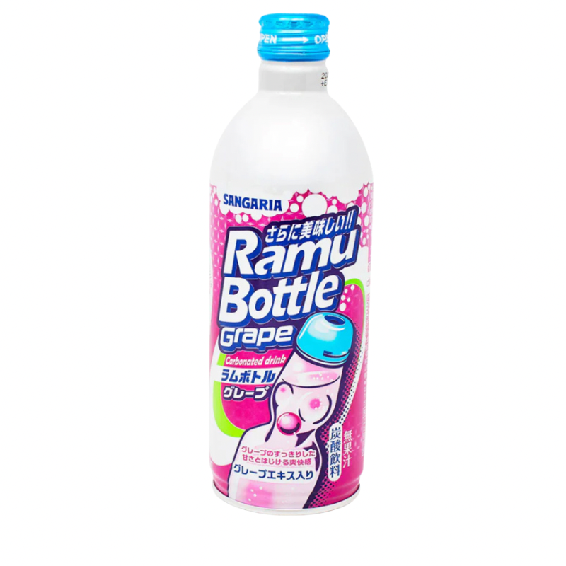 Sangaria  · Ramune Bottle Grape Carbonated Drink(500ml)