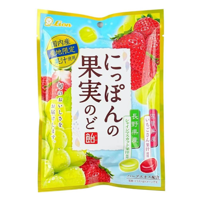 Lion · Muscat and Strawberry Flavored Candy(68g)
