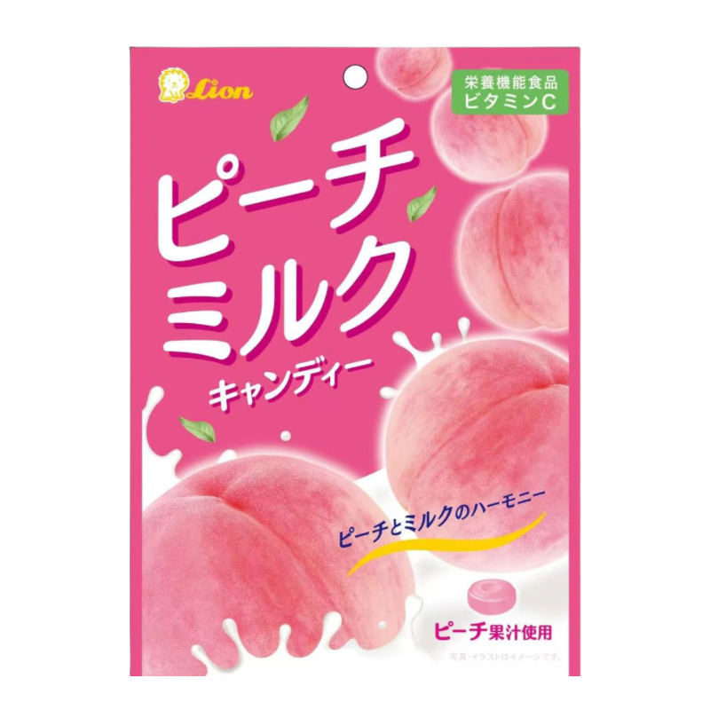 Lion · Peach Flavored Milk Candy(80g)