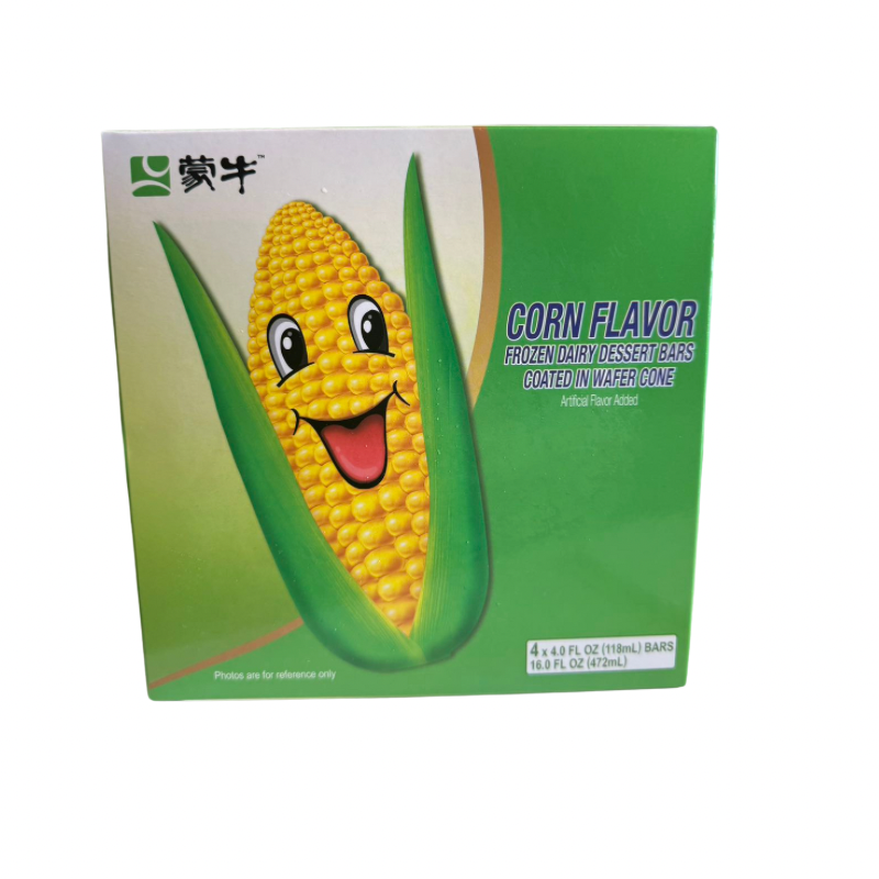 Meng Niu · CORN FLAVOR Frozen Dairy Dessert Bars Coated In Wafer Cone (4 pack)