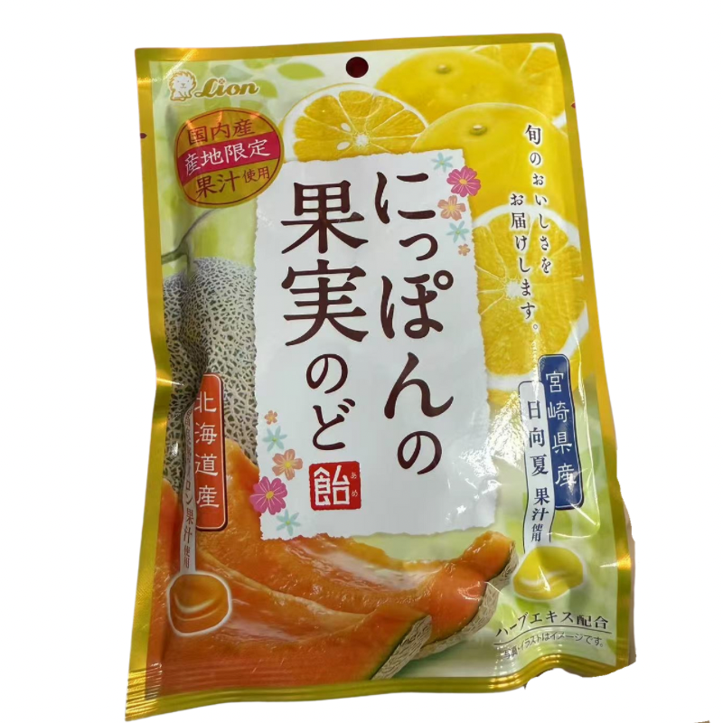 Lion · Lemon and Cantaloupe Flavored Candy(68g)